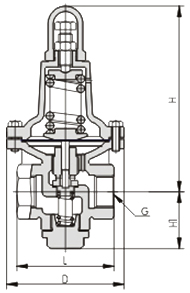 YT11H薄膜型減壓閥結構示意圖 YT11H薄膜型減壓閥結構示意圖