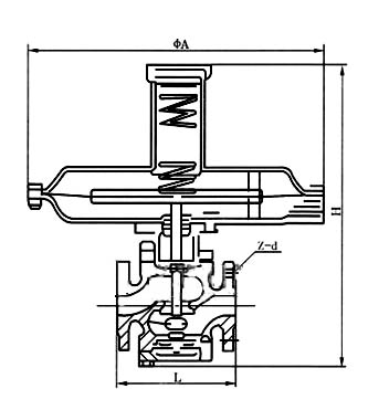 自力式差壓調節(jié)閥結構圖