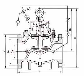 100D定水位閥結構示意圖 100D定水位閥結構示意圖