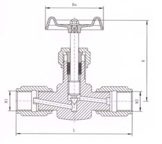 JJM8壓力表截止閥結構示意圖 JJM8壓力表截止閥結構示意圖